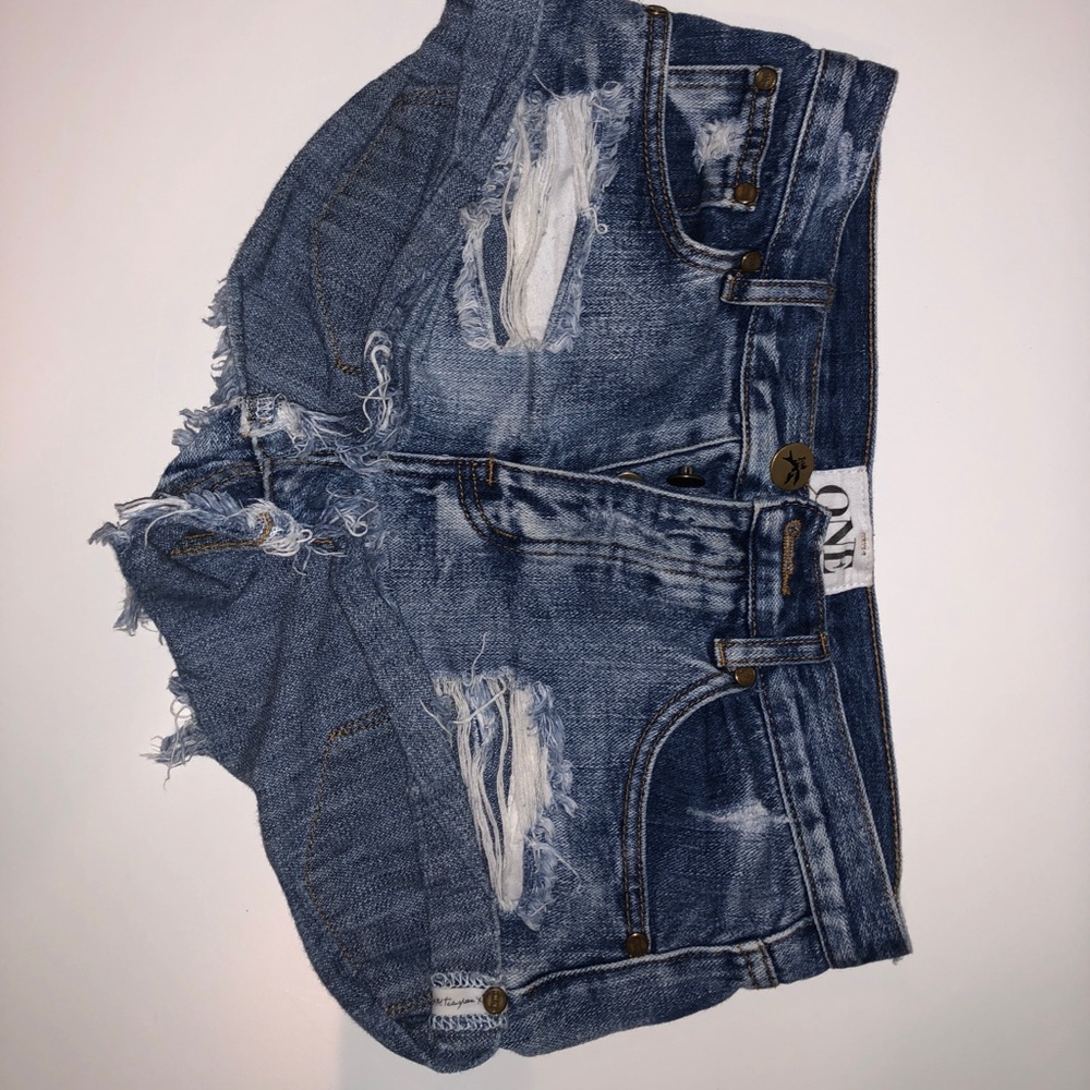 ONE TEASPOON DENIM BANDITS SHORTS
